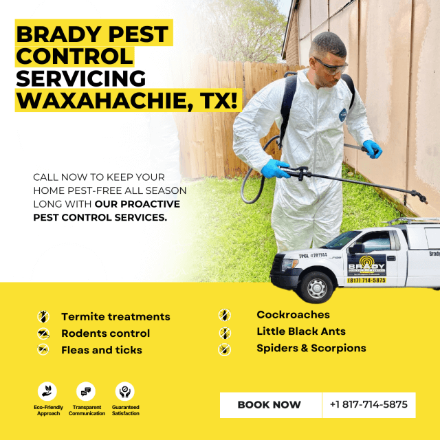 Choose Brady Pest Control Servicing Waxahachie